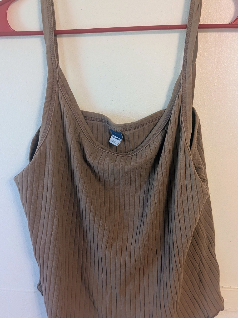 Old Navy Ribbed Scoop-Neck Tank Top - Taupe